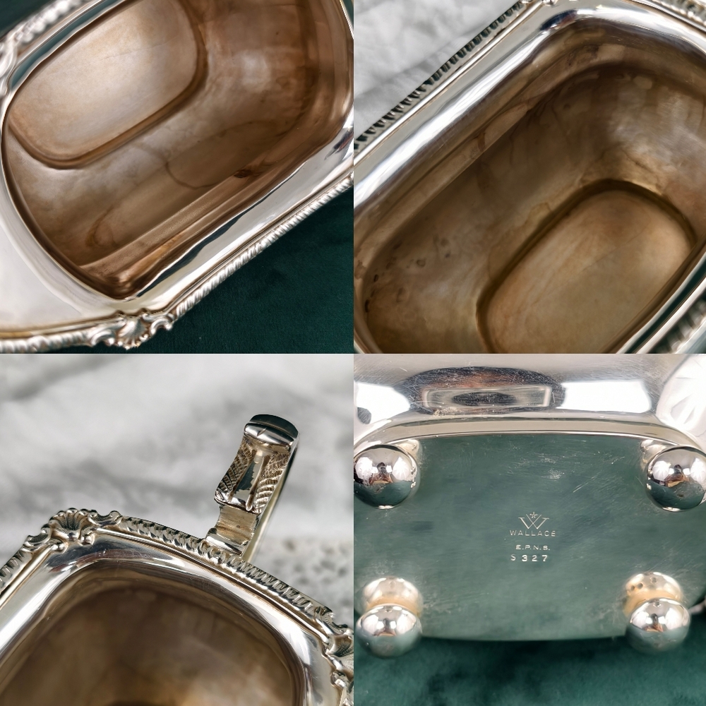 Vintage Rectangular Wallace Silver Plated Tea Set - Picture 8 of 10